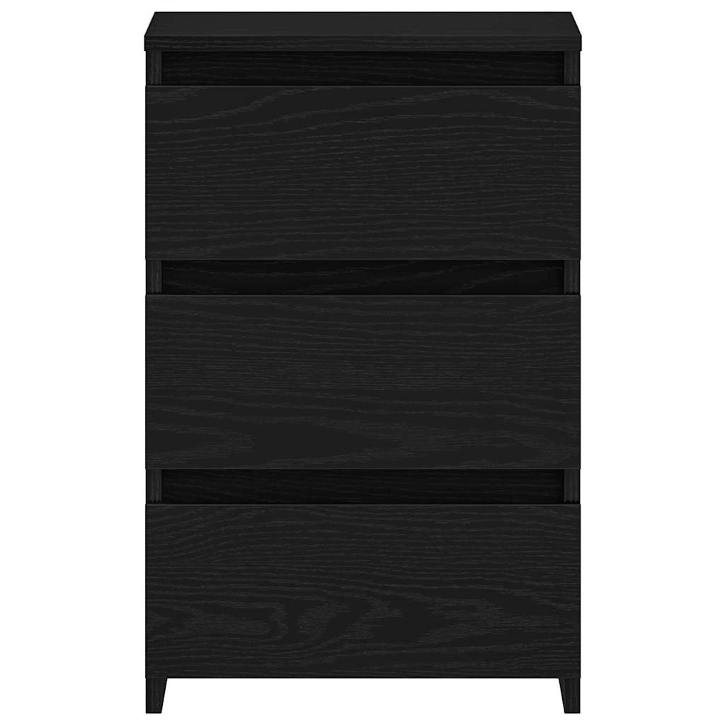 Nachttisch 2 pcs Schwarz Eichen-Optik 40 x 35 x 62,5 cm