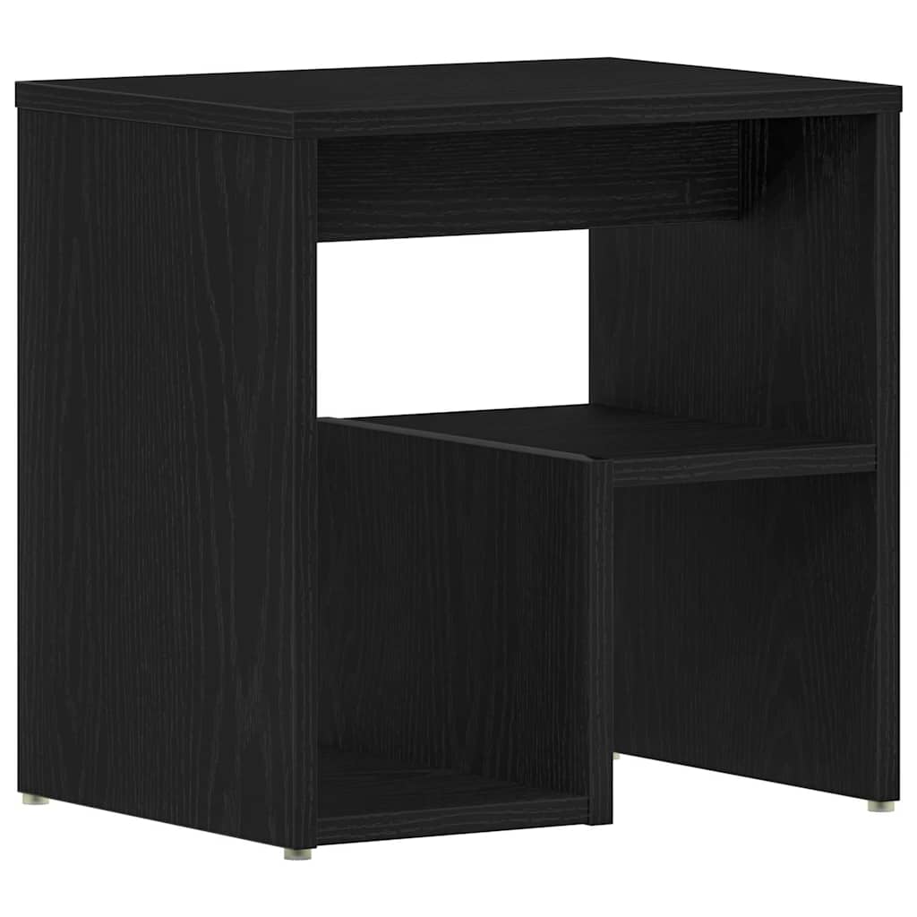 Nachttisch 2 pcs Schwarz Eichen-Optik 40 x 30 x 40 cm