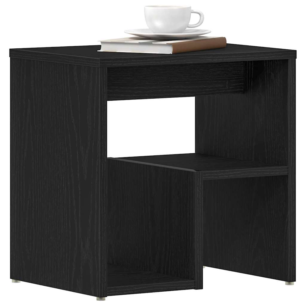 Nachttisch 2 pcs Schwarz Eichen-Optik 40 x 30 x 40 cm