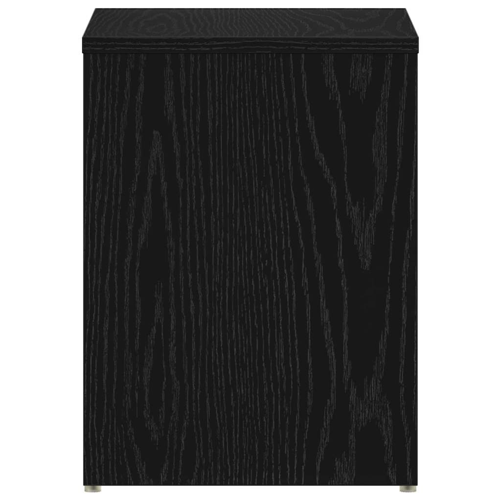 Nachttisch 2 pcs Schwarz Eichen-Optik 40 x 30 x 40 cm