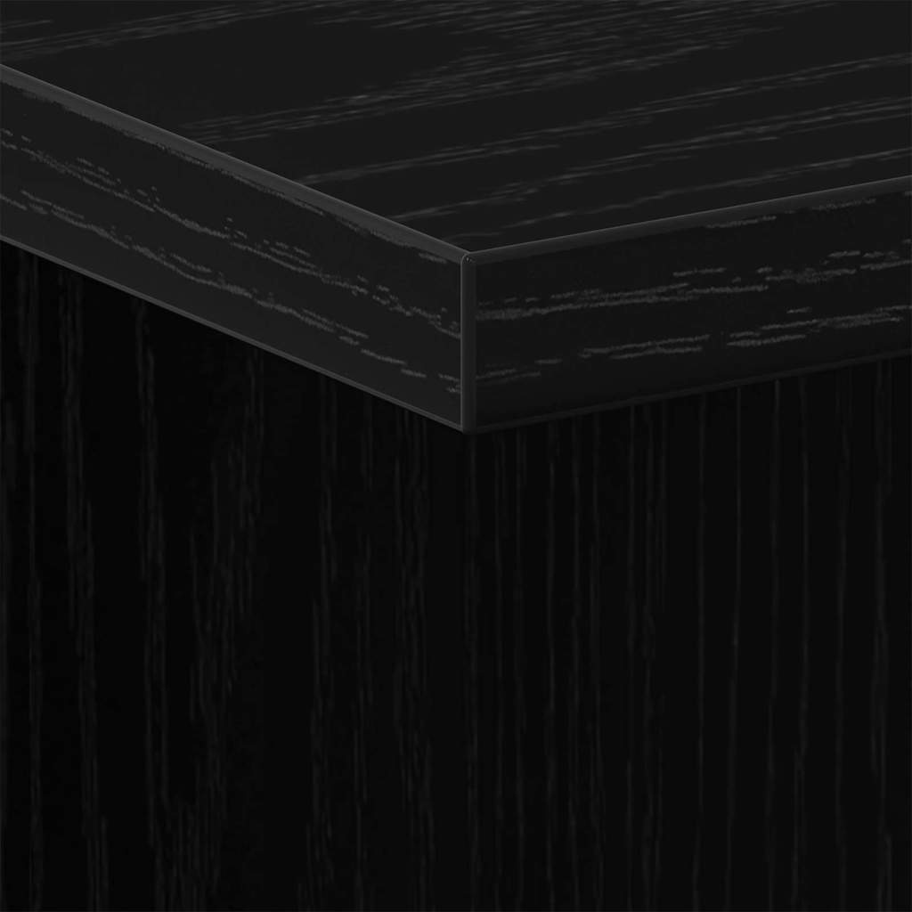 Nachttisch 2 pcs Schwarz Eichen-Optik 35 x 35 x 55 cm