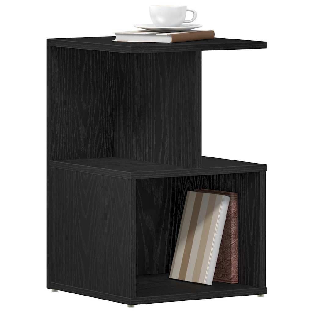 Nachttisch 2 pcs Schwarz Eichen-Optik 35 x 35 x 55 cm