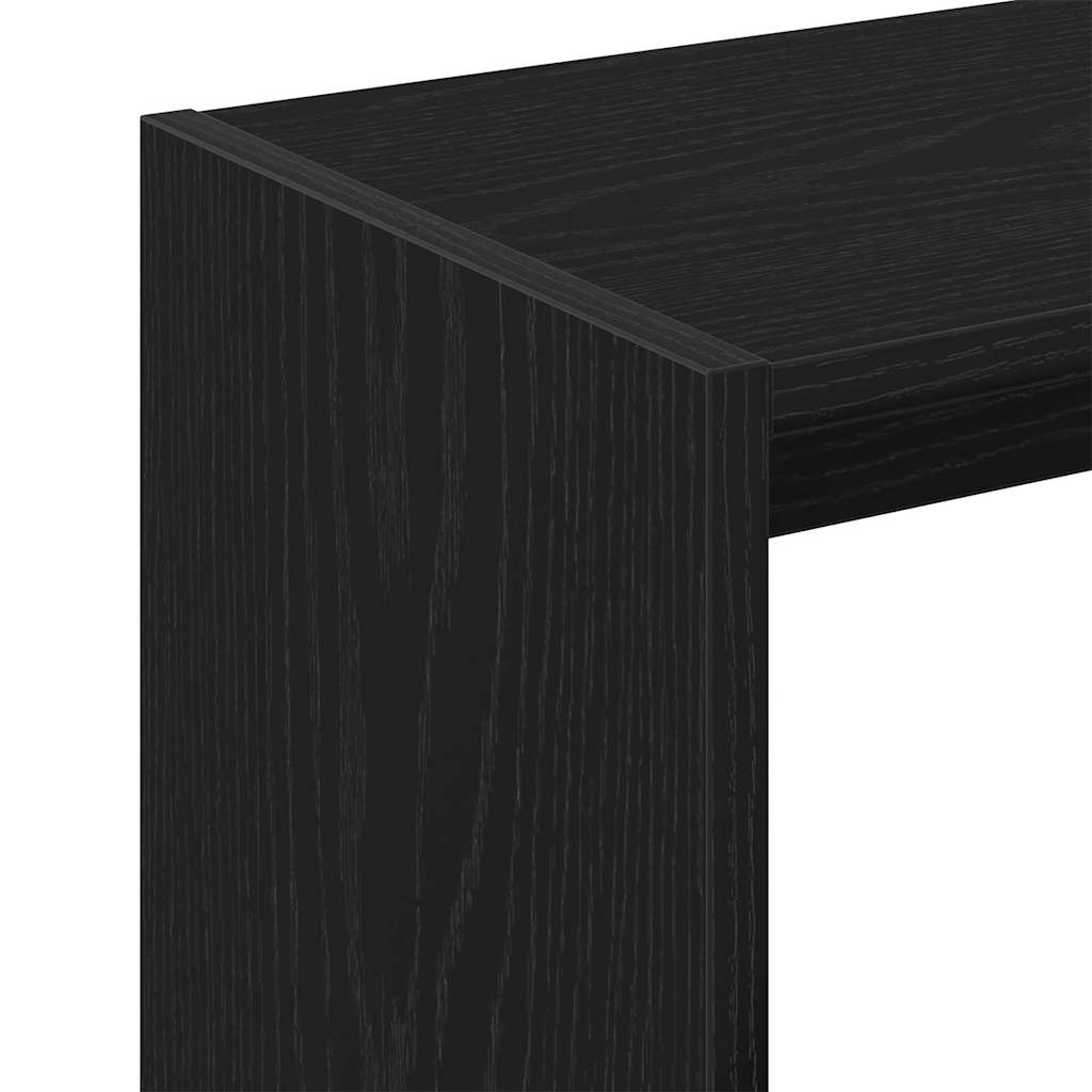 Beistelltisch Schwarz Eichen-Optik 50 x 26 x 50 cm