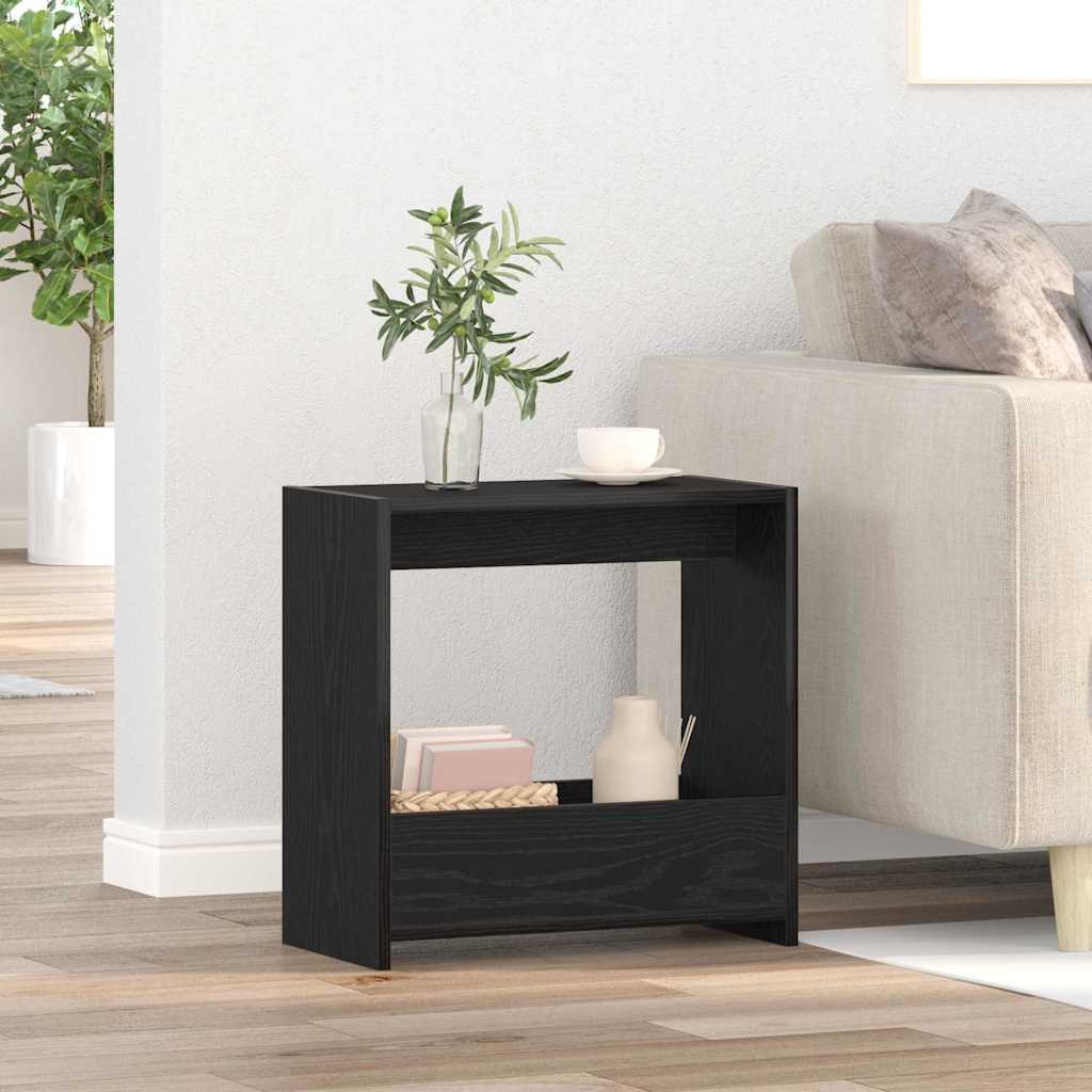 Beistelltisch Schwarz Eichen-Optik 50 x 26 x 50 cm