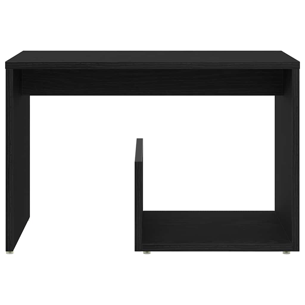 Beistelltisch Schwarz Eichen-Optik 59 x 36 x 38 cm