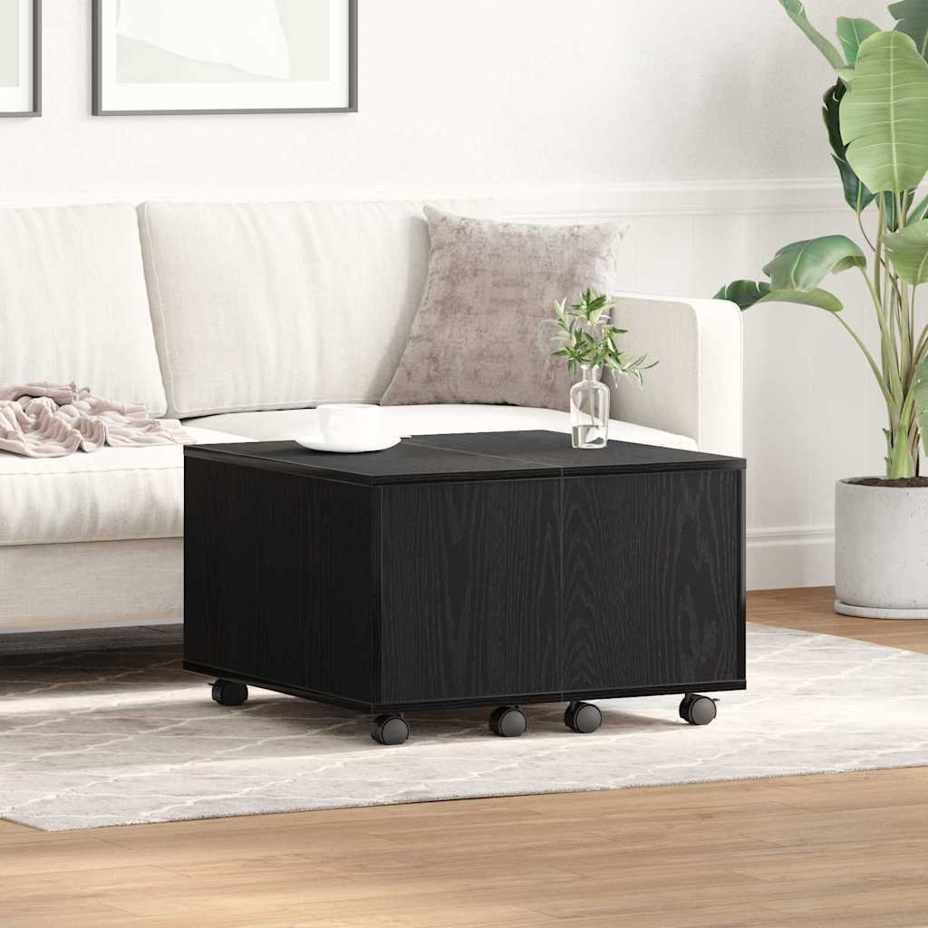 Couchtisch Schwarz Eichen-Optik 60 x 60 x 38 cm Holzwerkstoff