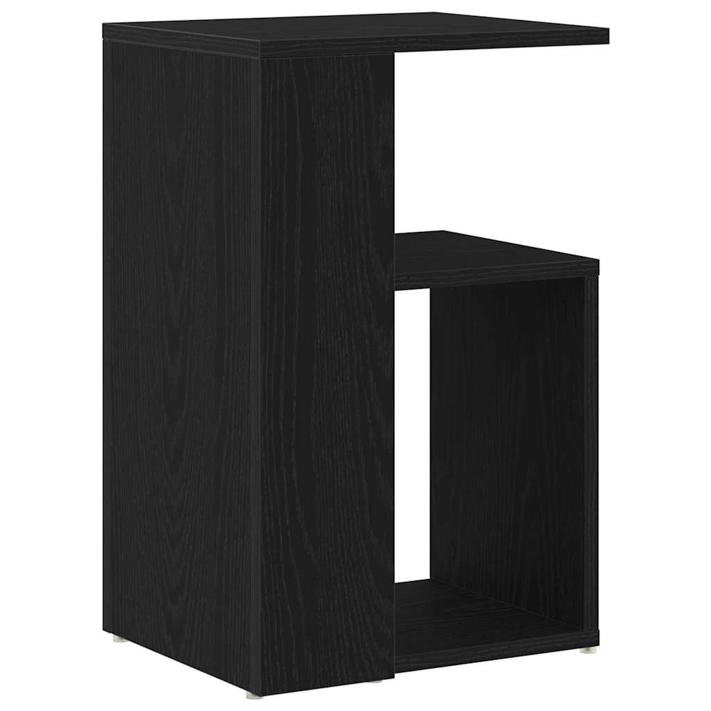 Beistelltisch Schwarz Eichen-Optik 36 x 30 x 56 cm
