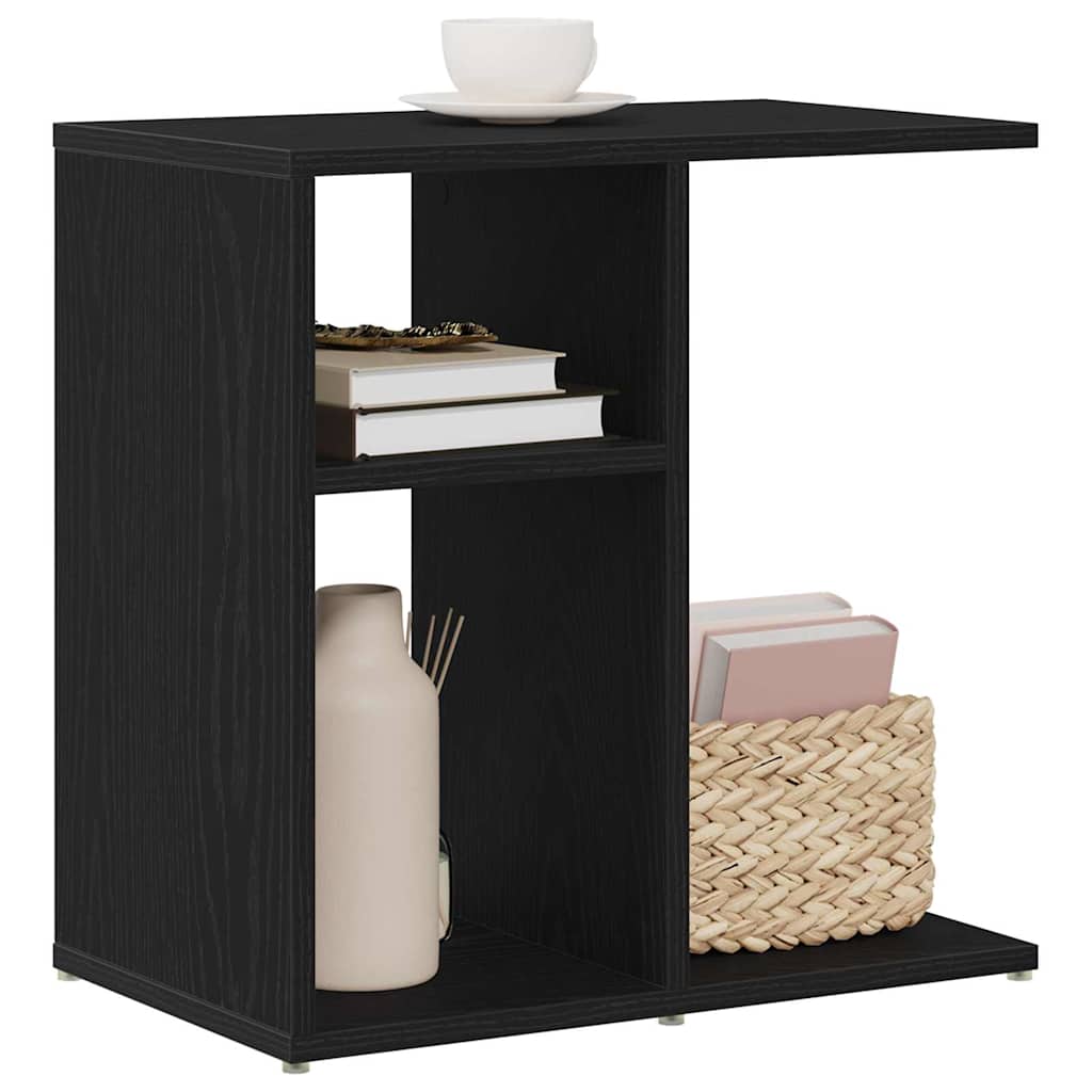 Beistelltisch Schwarz Eichen-Optik 50 x 30 x 50 cm