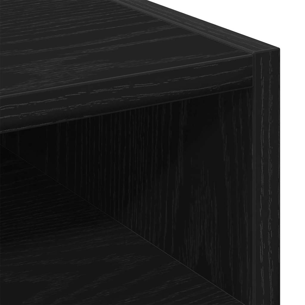 Wagen-Seitenkombination Schwarz Eichen-Optik 33 x 38 x 60 cm