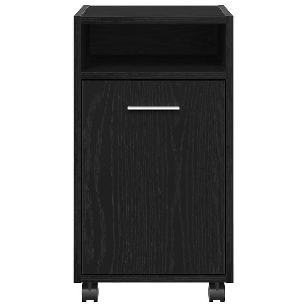 Wagen-Seitenkombination Schwarz Eichen-Optik 33 x 38 x 60 cm
