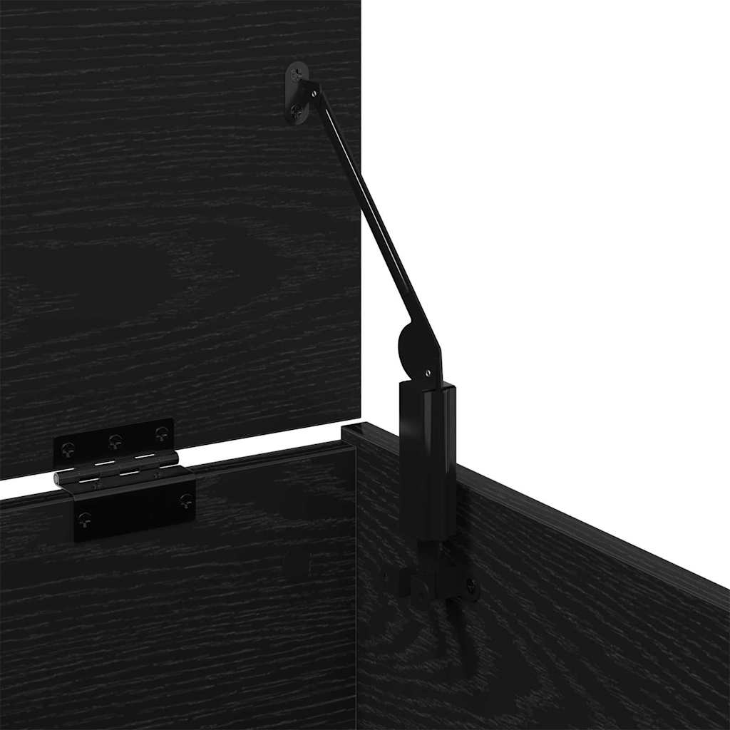 Aufbewahrungsbox Schwarz Eichen-Optik 84 x 42 x 46 cm