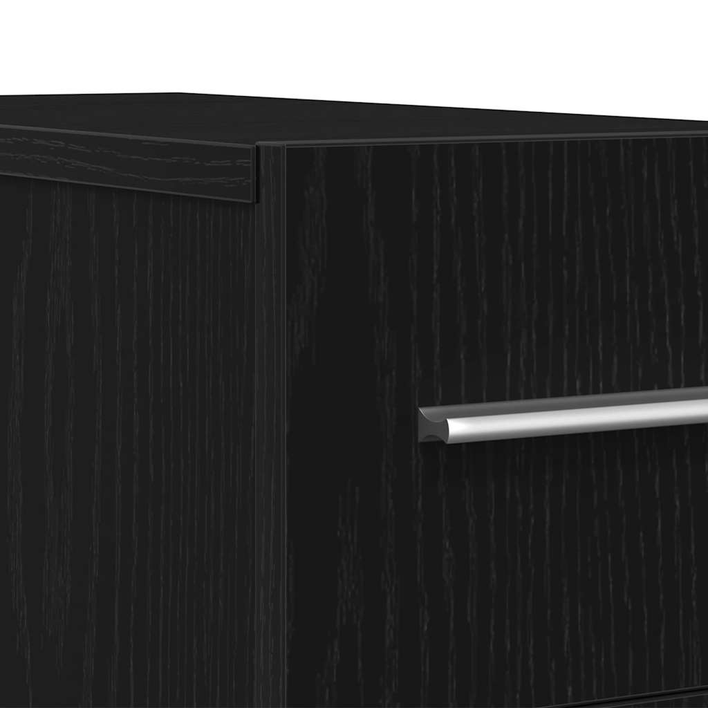 Apothekerschrank Schwarz Eichen-Optik 20 x 45,5 x 60 cm