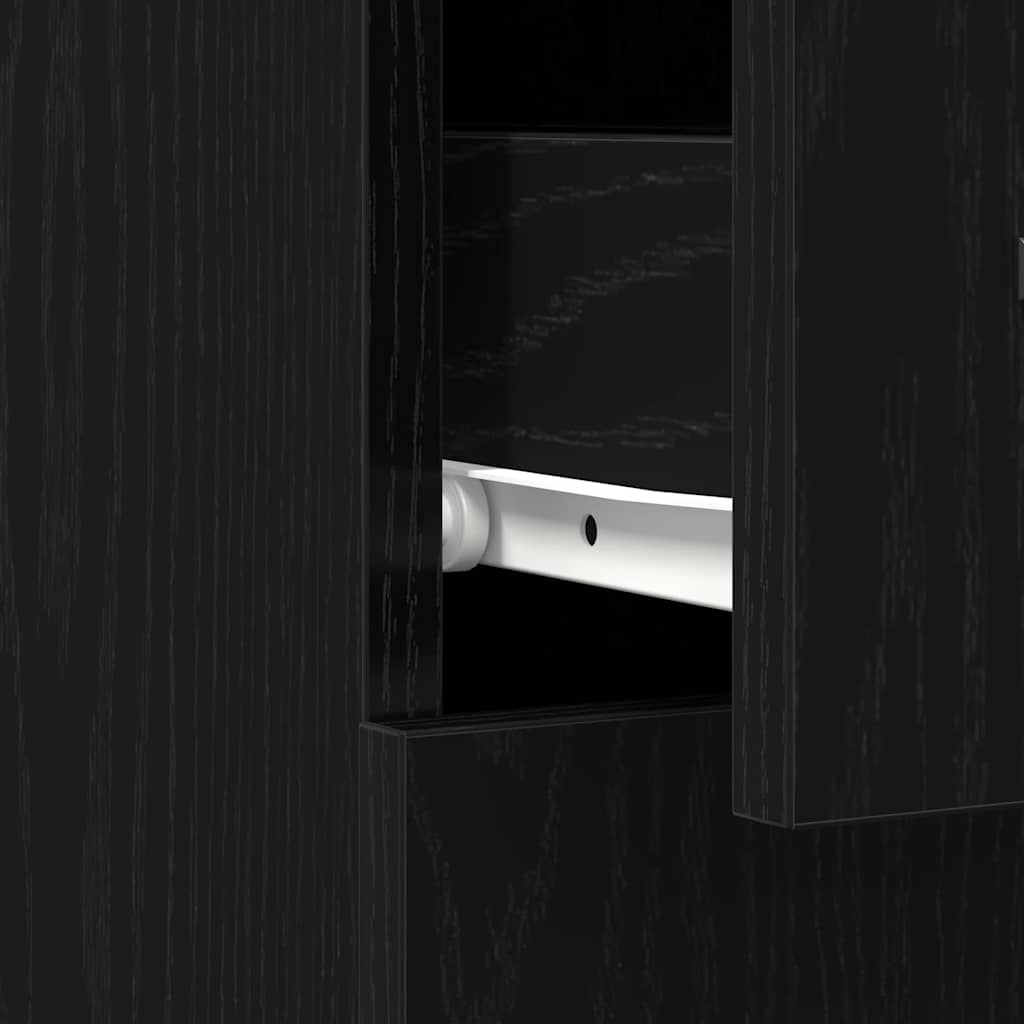 Apothekerschrank Schwarz Eichen-Optik 20 x 45,5 x 60 cm