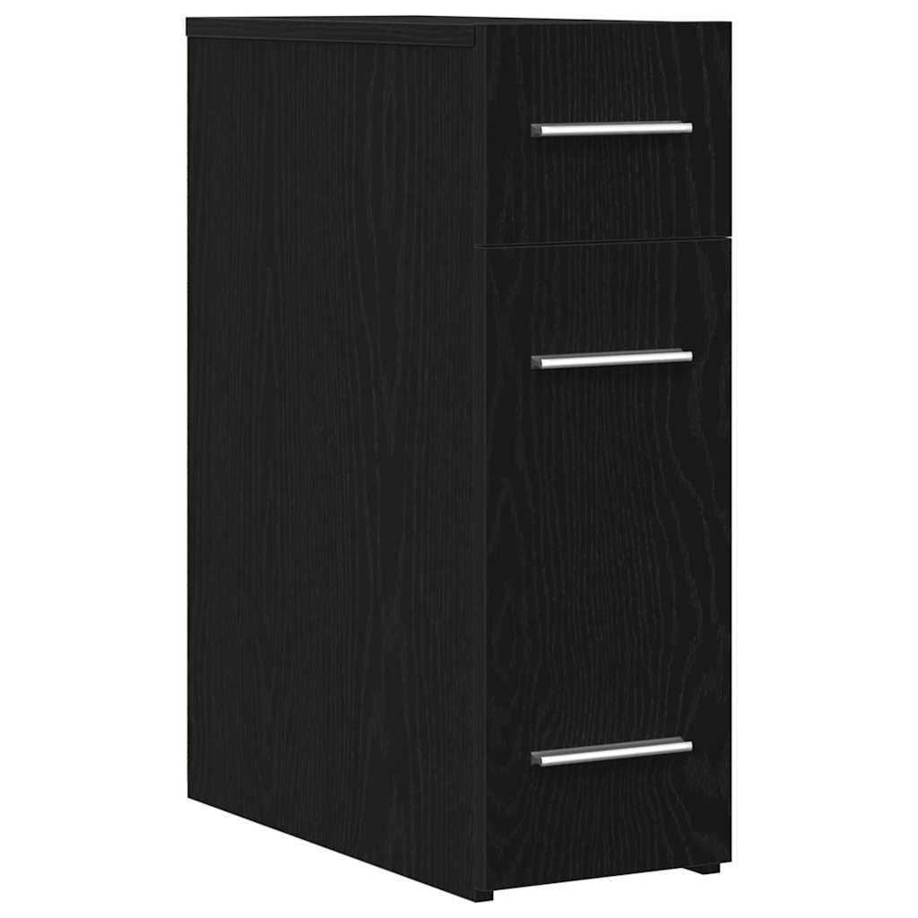 Apothekerschrank Schwarz Eichen-Optik 20 x 45,5 x 60 cm