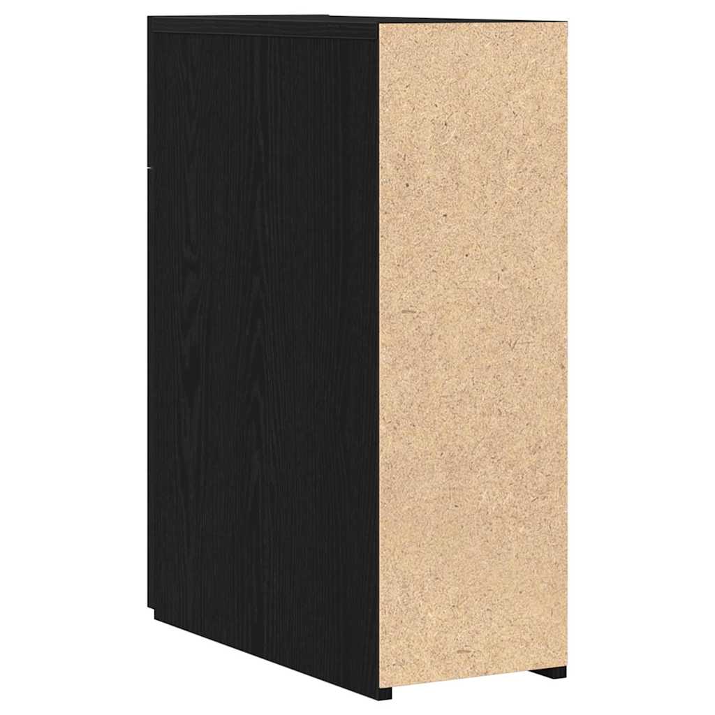 Apothekerschrank Schwarz Eichen-Optik 20 x 45,5 x 60 cm