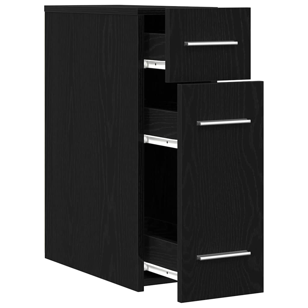 Apothekerschrank Schwarz Eichen-Optik 20 x 45,5 x 60 cm