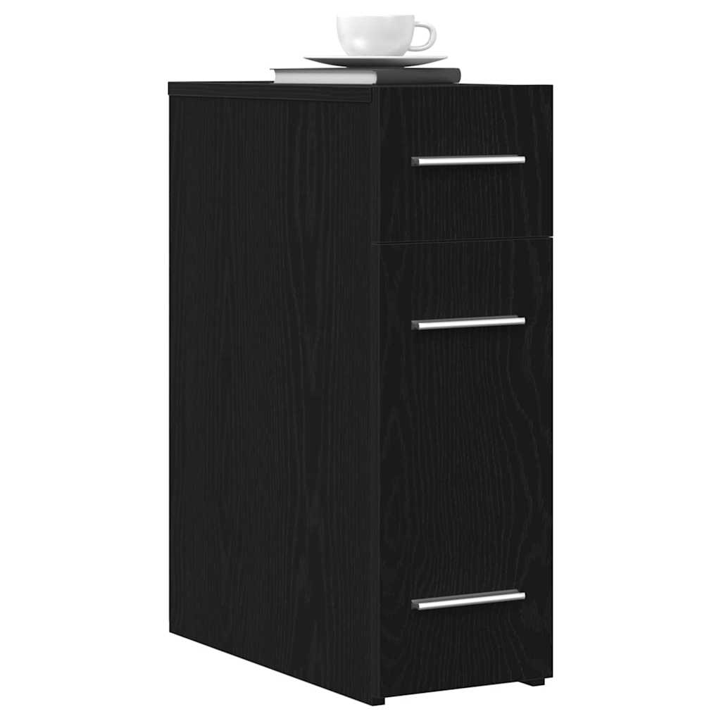 Apothekerschrank Schwarz Eichen-Optik 20 x 45,5 x 60 cm