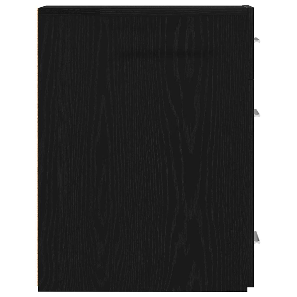 Apothekerschrank Schwarz Eichen-Optik 20 x 45,5 x 60 cm