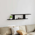 Wandmontiertes TV Regal Schwarz Eichen-Optik 125 x 18 x 23 cm