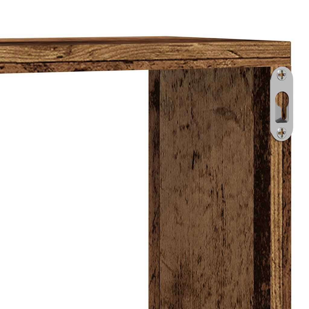 Wandregale 2 pcs Altholz 80 x 15 x 26 cm Holzwerkstoff