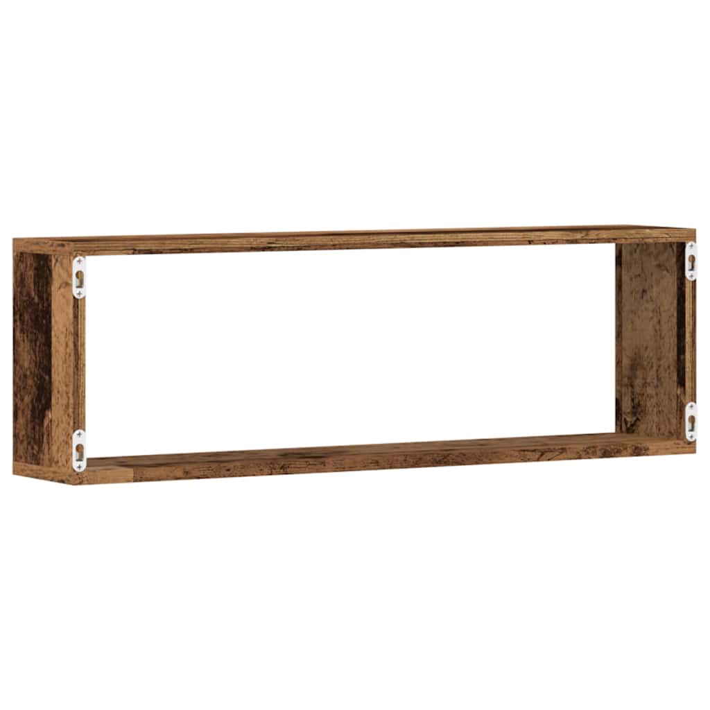 Wandregale 2 pcs Altholz 80 x 15 x 26 cm Holzwerkstoff