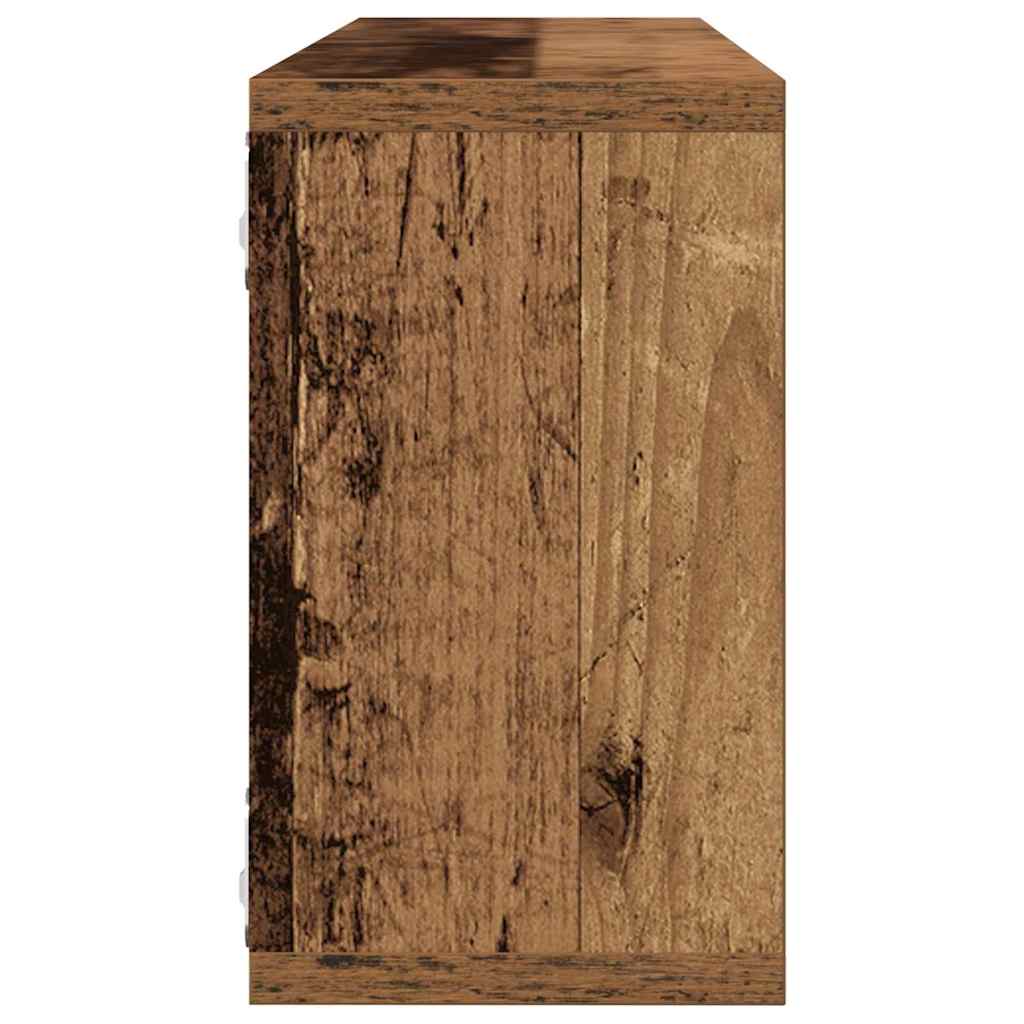 Wandregale 2 pcs Altholz 80 x 15 x 26 cm Holzwerkstoff