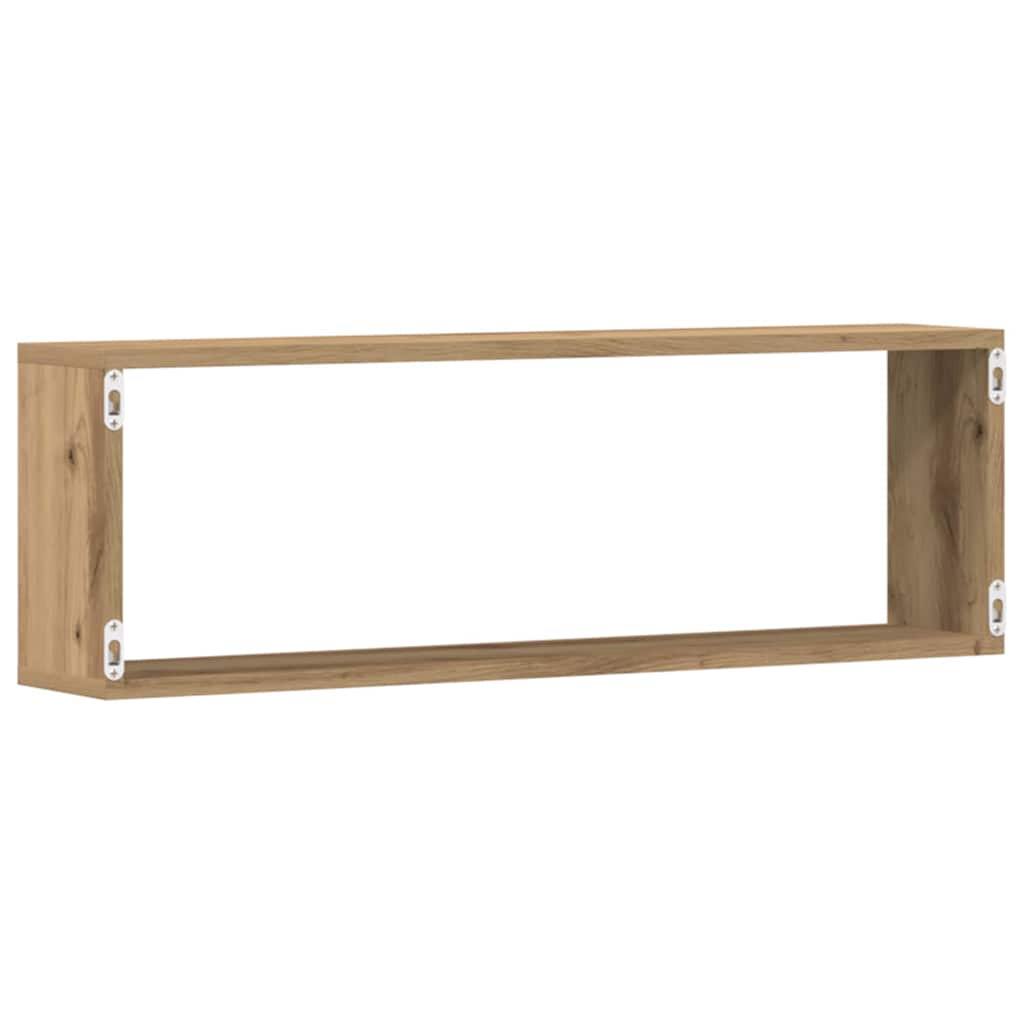 Wandregale mit Regal 2 pcs Kunsthandwerk Eiche 80 x 15 x 26 cm