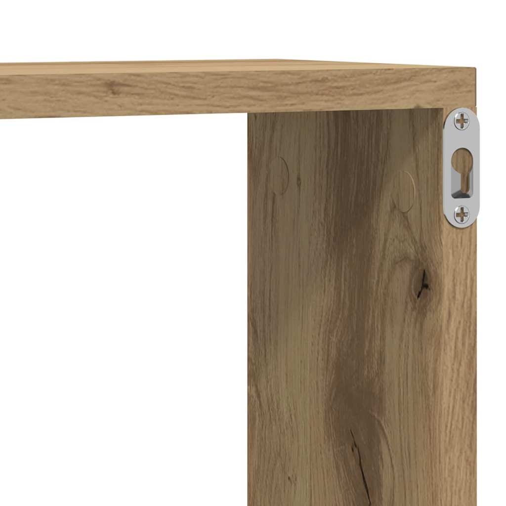 Wandregale mit Regal 4 pcs Kunsthandwerk Eiche 80 x 15 x 26 cm