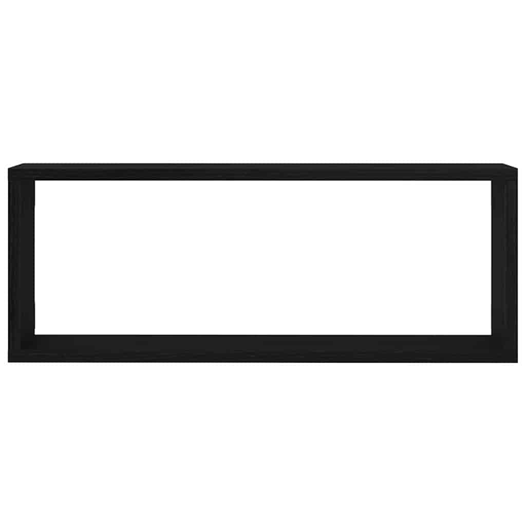 Wandregale mit Regal 6 pcs Schwarz Eichen-Optik 60 x 15 x 23 cm