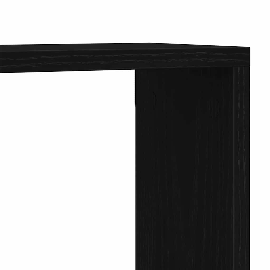 Wandregal Schwarz Eichen-Optik 78 x 15 x 93 cm Holzwerkstoff