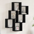 Wandregal Schwarz Eichen-Optik 78 x 15 x 93 cm Holzwerkstoff