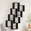 Wandregal Schwarz Eichen-Optik 90 x 15 x 119,5 cm Holzwerkstoff
