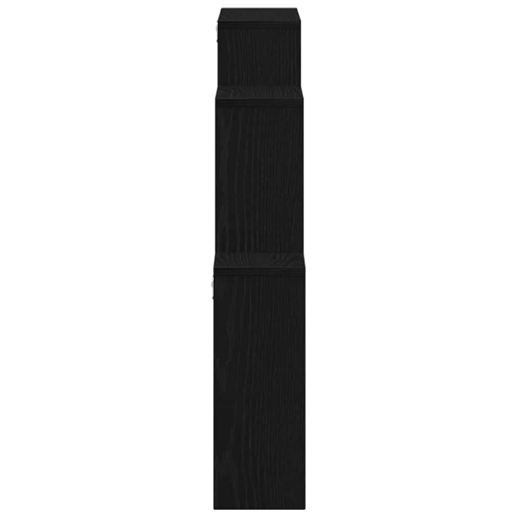 Wandregal Schwarz Eichen-Optik 80 x 15 x 78,5 cm Holzwerkstoff