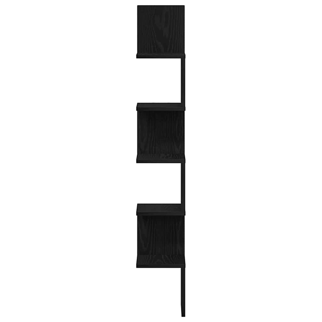 Eckregal Schwarz Eichen-Optik 20 x 20 x 127,5 cm Holzwerkstoff