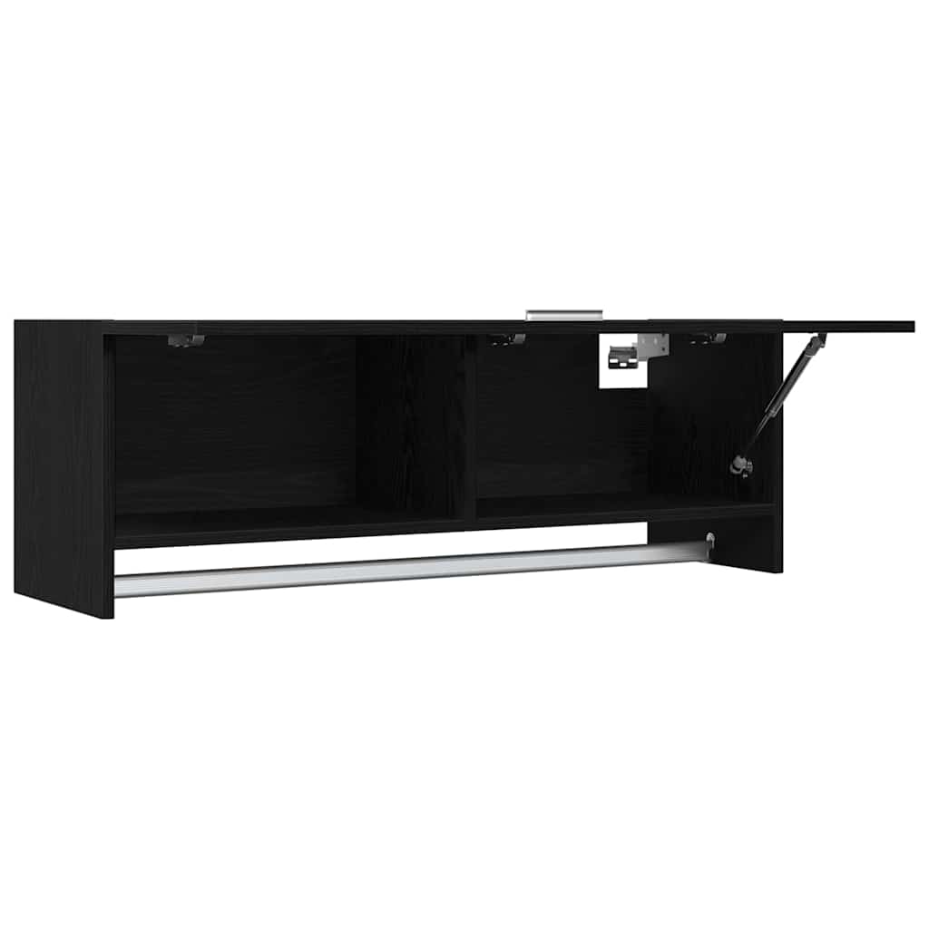 Kleiderschrank Schwarz Eichen-Optik 100 x 32,5 x 35 cm
