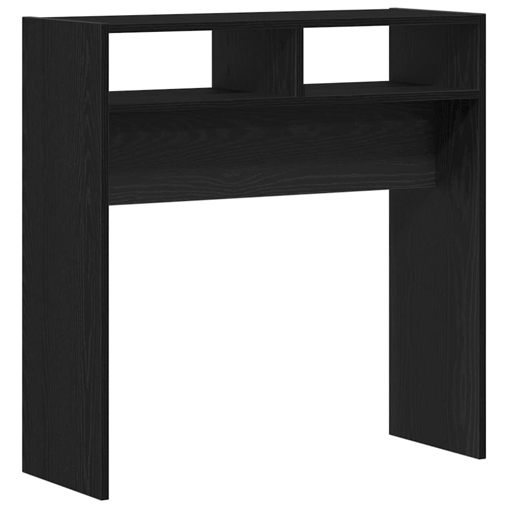 Konsolentisch Schwarz Eichen-Optik 78 x 30 x 80 cm