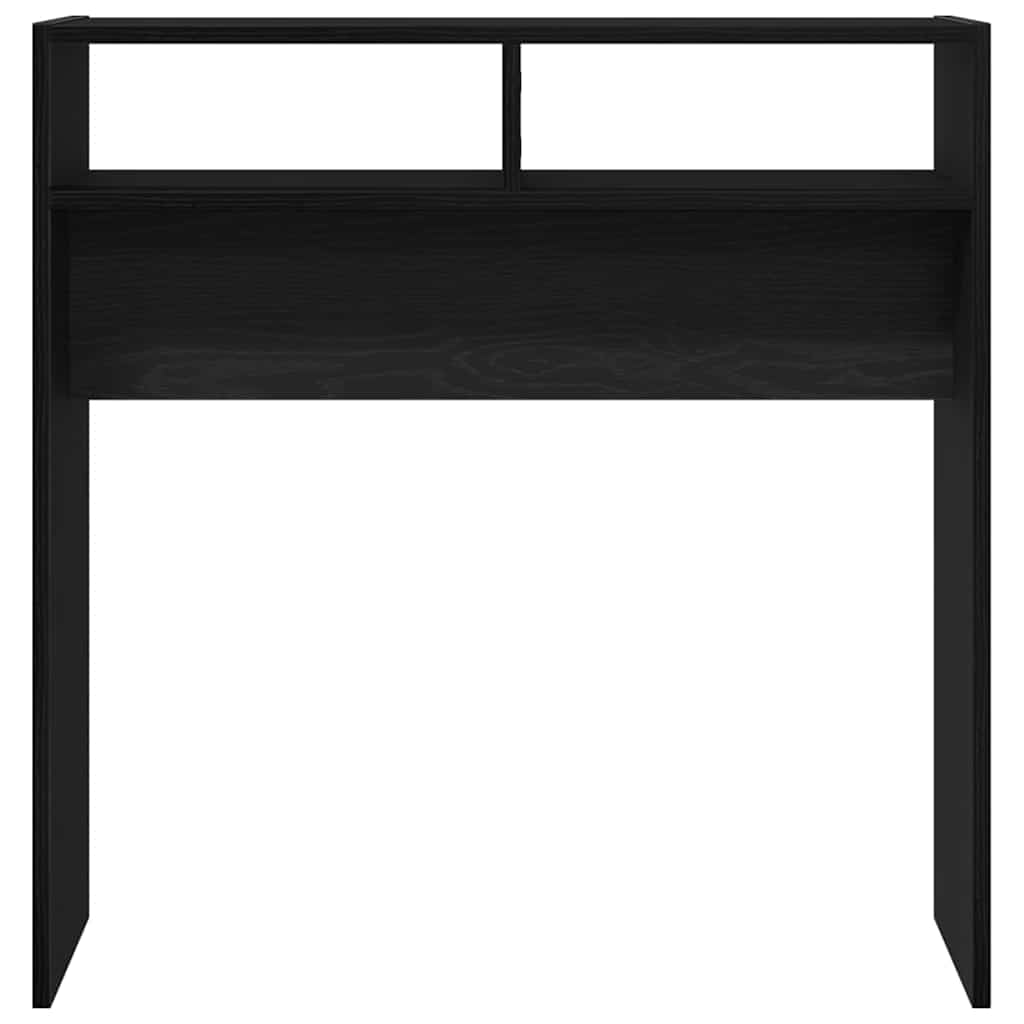 Konsolentisch Schwarz Eichen-Optik 78 x 30 x 80 cm