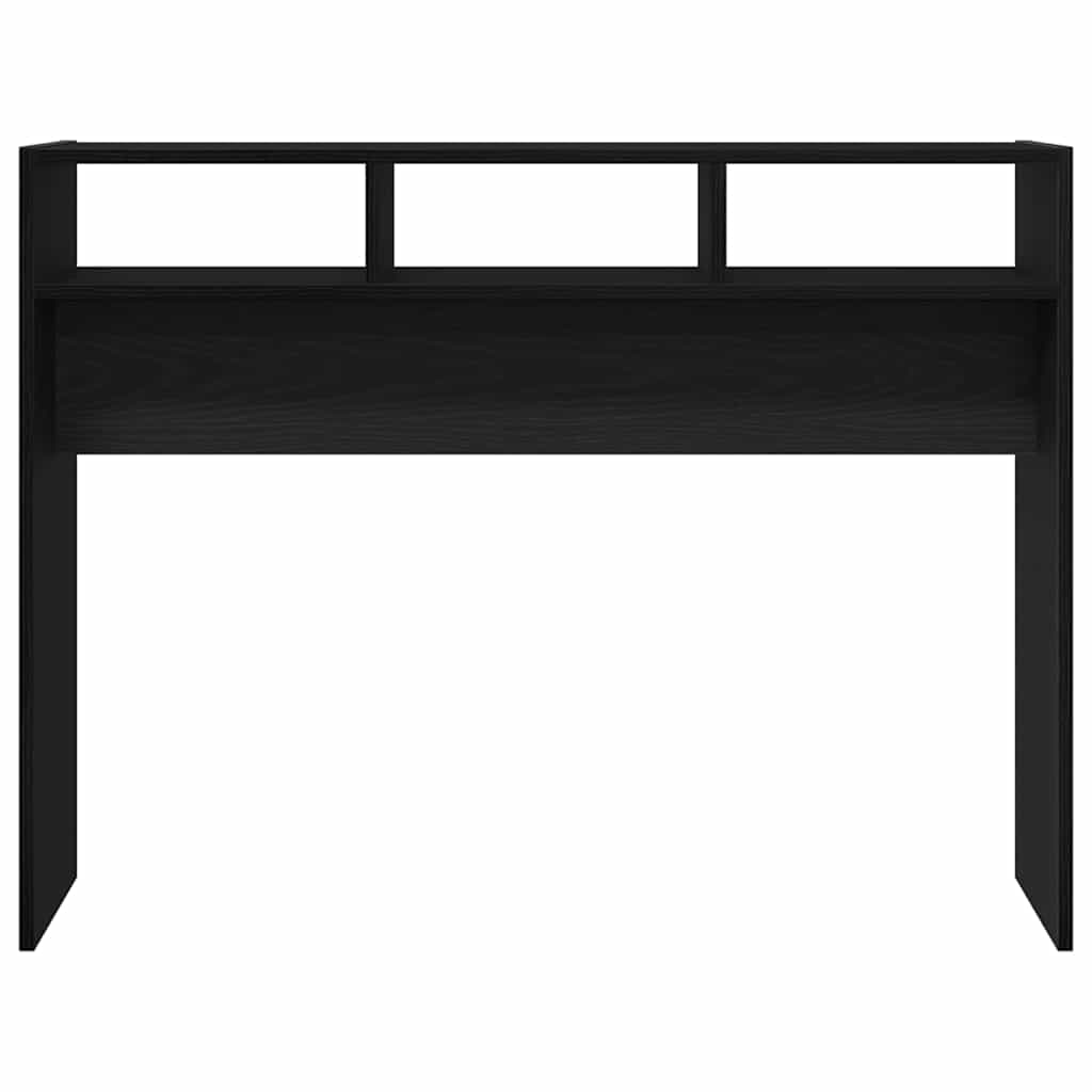 Konsolentisch Schwarz Eichen-Optik 105 x 30 x 80 cm