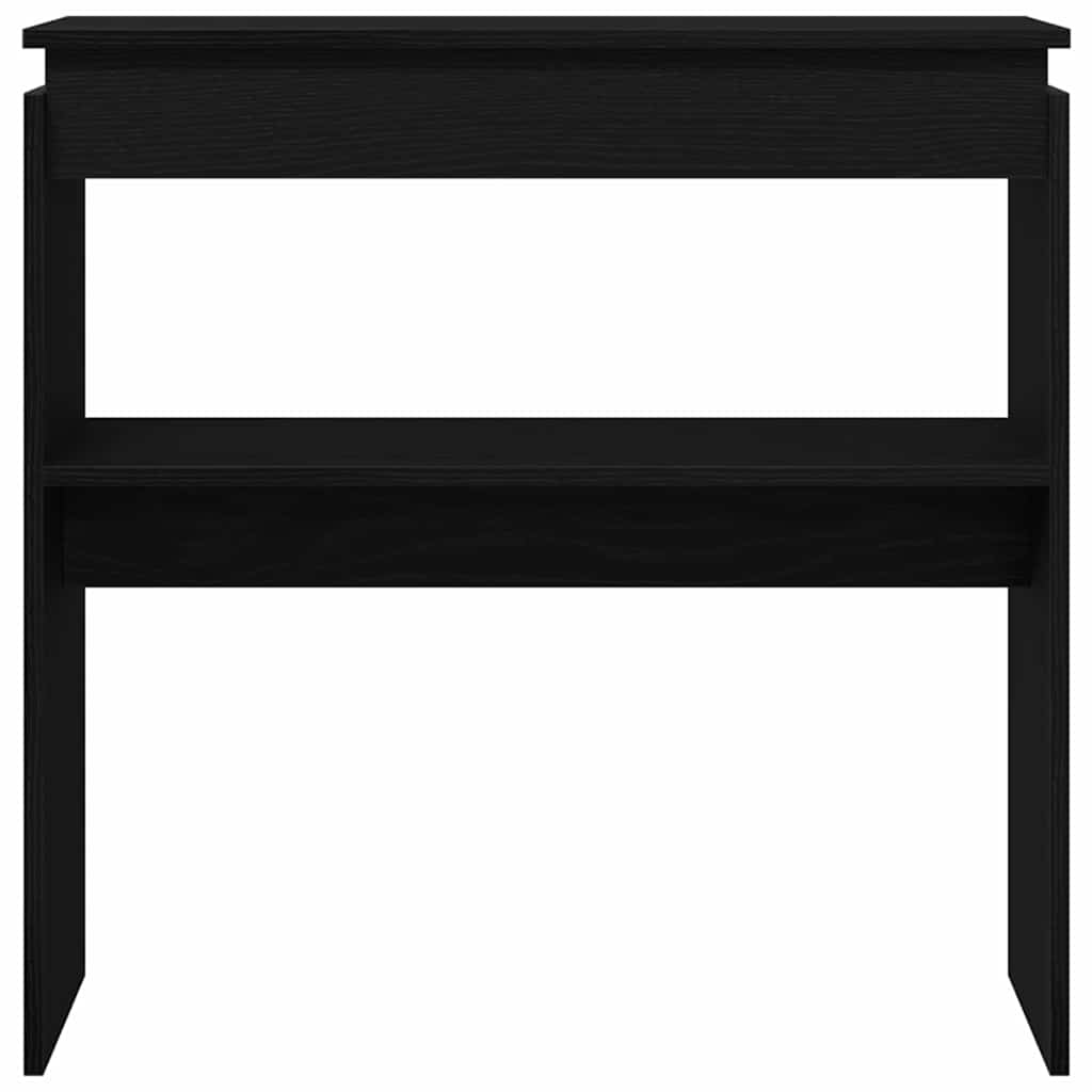 Konsolentisch Schwarz Eichen-Optik 80 x 30 x 80 cm