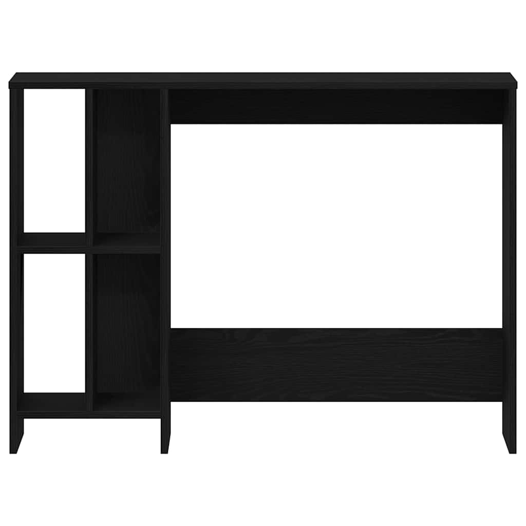 Schreibtisch mit Regal Schwarz Eichen-Optik 102,5 x 35 x 75 cm