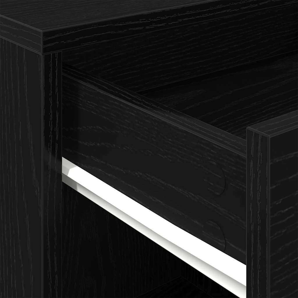 Rollschrank Schwarz Eichen-Optik 45 x 38 x 54 cm Holzwerkstoff