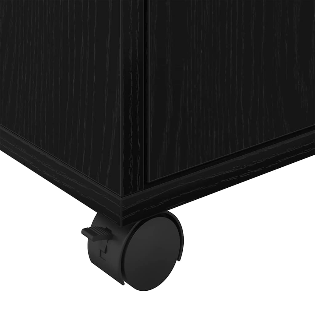 Rollschrank Schwarz Eichen-Optik 45 x 38 x 54 cm Holzwerkstoff
