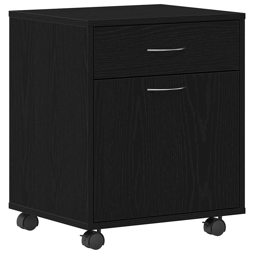 Rollschrank Schwarz Eichen-Optik 45 x 38 x 54 cm Holzwerkstoff