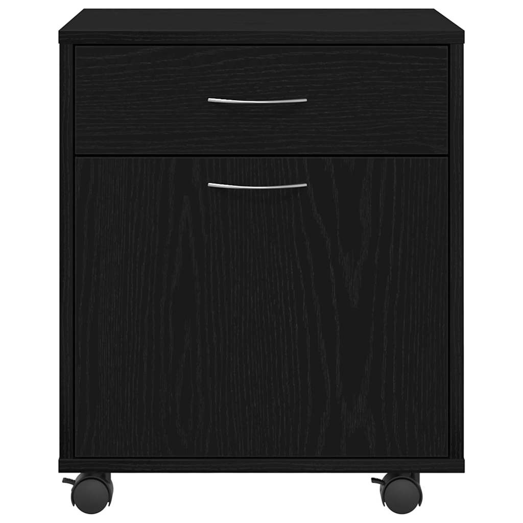Rollschrank Schwarz Eichen-Optik 45 x 38 x 54 cm Holzwerkstoff