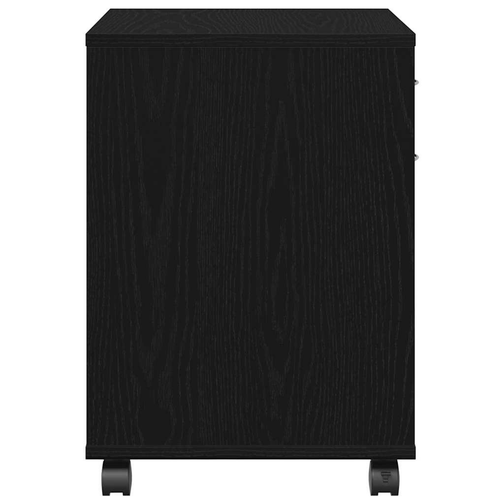 Rollschrank Schwarz Eichen-Optik 45 x 38 x 54 cm Holzwerkstoff