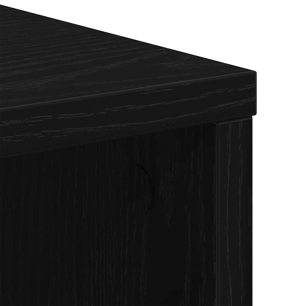 Aufbewahrungsschrank Schwarz Eichen-Optik 60 x 35 x 75 cm