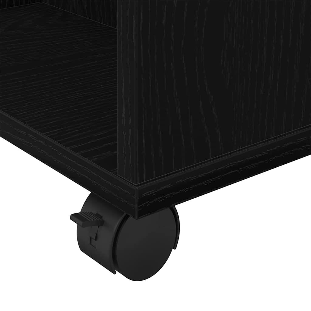 Aufbewahrungsschrank Schwarz Eichen-Optik 60 x 35 x 75 cm