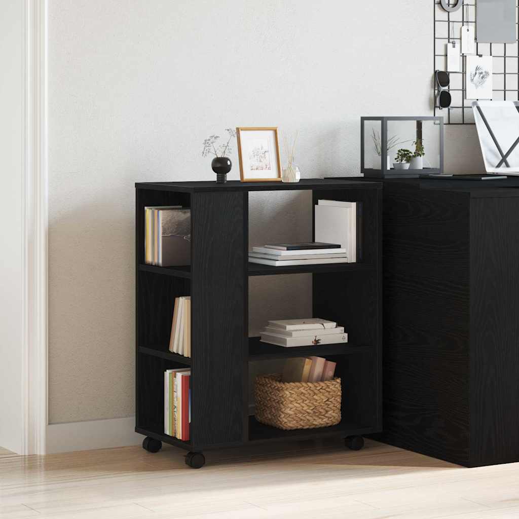 Aufbewahrungsschrank Schwarz Eichen-Optik 60 x 35 x 75 cm