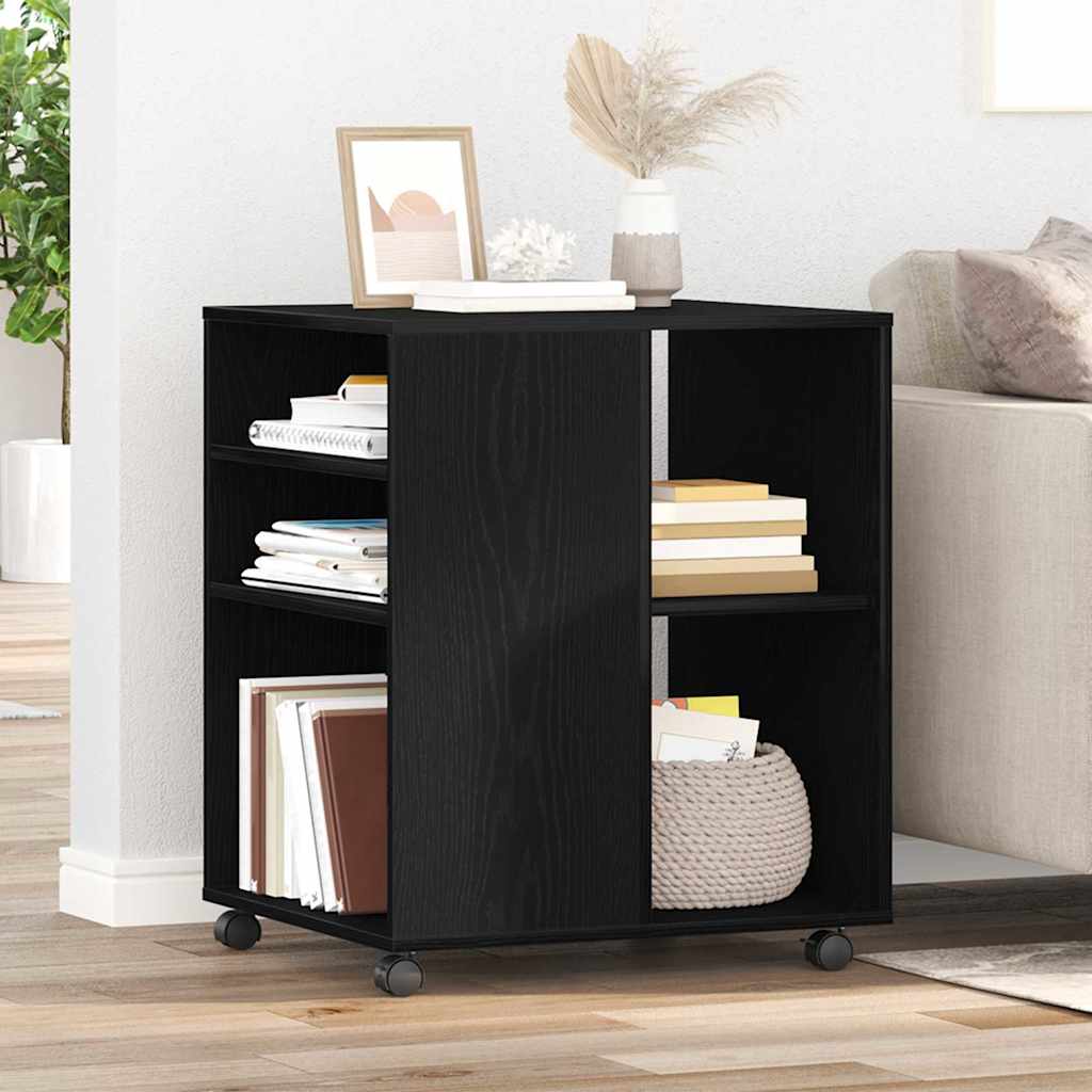 Aufbewahrungsschrank Schwarz Eichen-Optik 60 x 53 x 72,5 cm