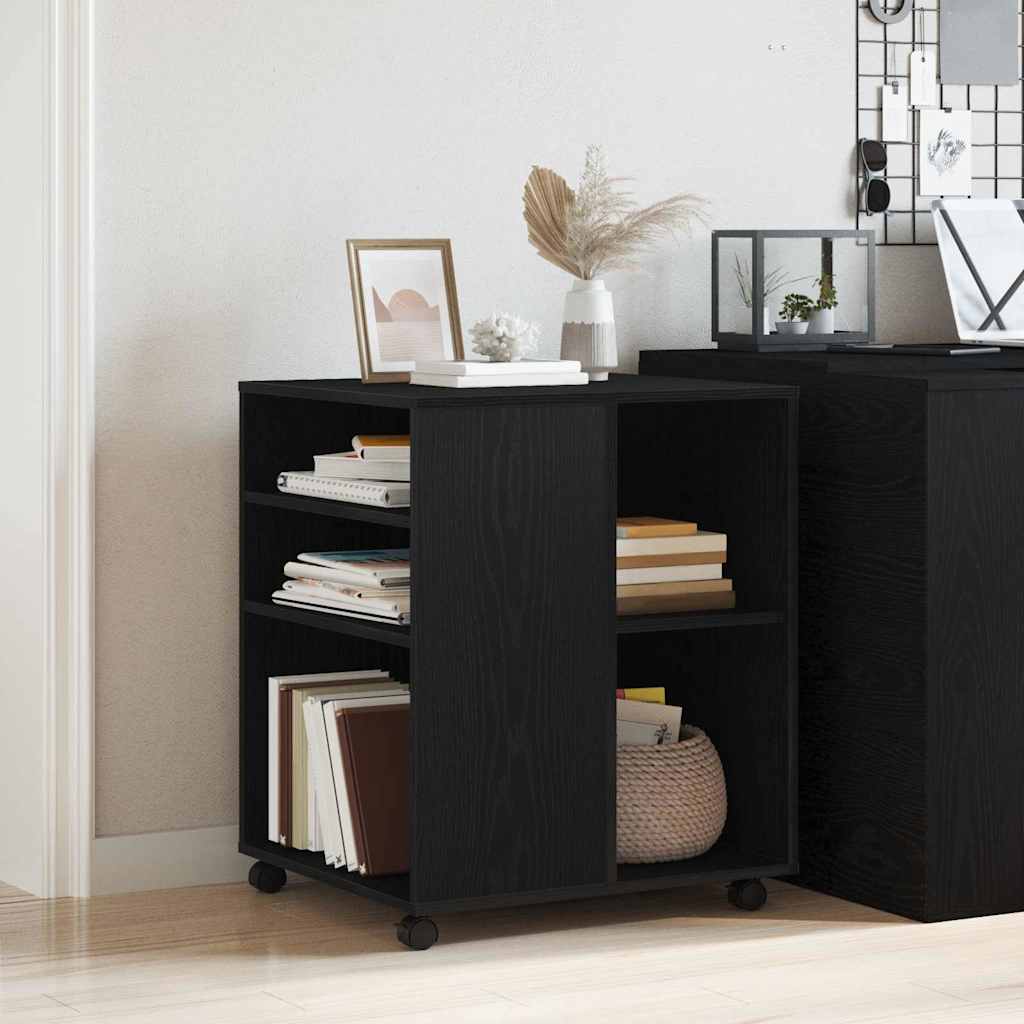 Aufbewahrungsschrank Schwarz Eichen-Optik 60 x 53 x 72,5 cm
